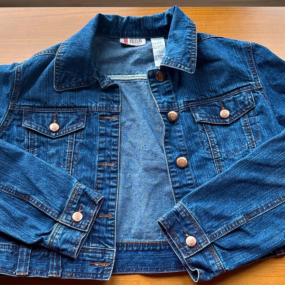 Vintage Bill Blass Cropped Denim Jacket
